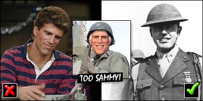 Ted Danson as an Army Sergeant in Saving Private Ryan